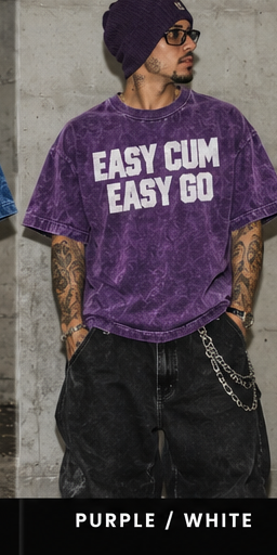 Purple White Easy Cum Easy Go - Men's