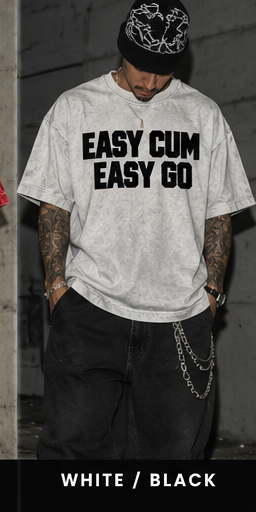 White Black Easy Cum Easy Go - Men's