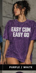 Purple White Easy Cum Easy Go - Women's