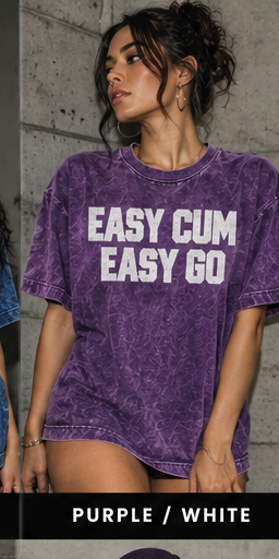 Purple White Easy Cum Easy Go - Women's